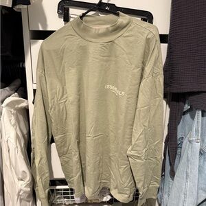 Essentials Men's Sage Green Long Sleeve Tee